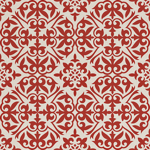 PRINTED RED LACE
